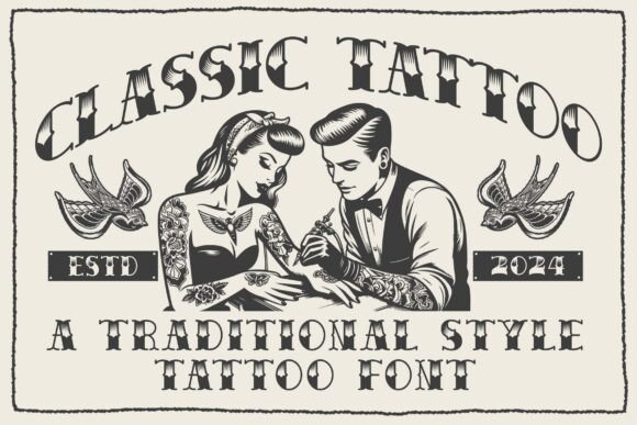 Classic Tattoo Font: A Bold Choice for Branding Projects