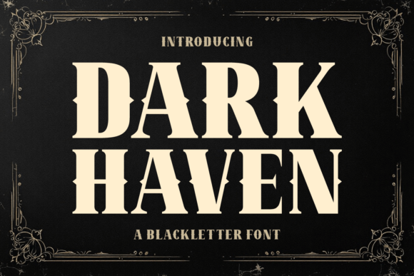 Dark Haven Typeface for Editorial Design