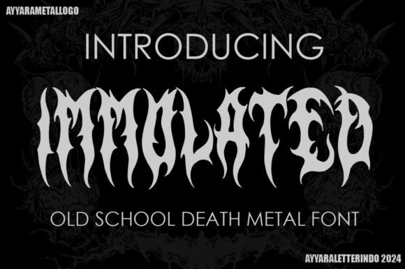 Immolated Font: A Bold Blackletter Typeface for Digital Branding