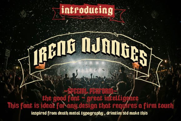 Ireng Njanges: A Bold Blackletter Typeface for Craft Projects