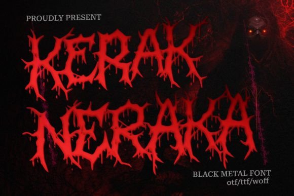 Kerak Neraka Font: A Gothic Typeface for Editorial Elegance