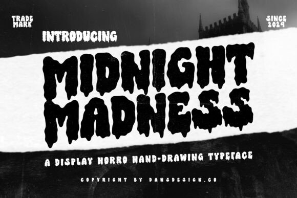 Midnight Madness: A Bold Font for Dark, Dramatic Designs