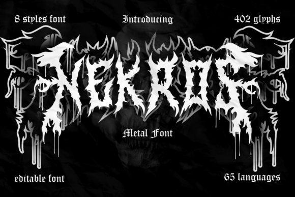 Nekros Font: A Bold Typeface for Edgy Editorial Design