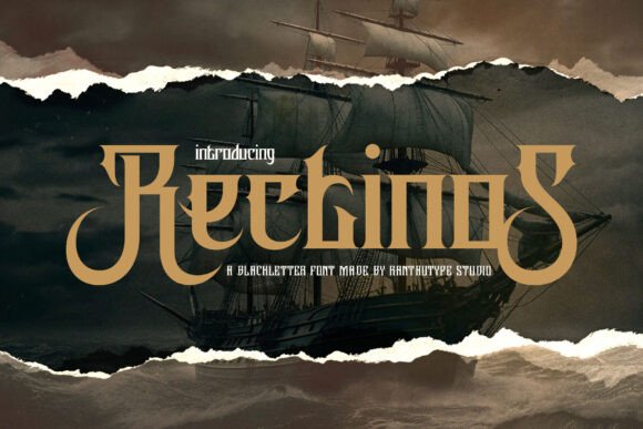 Rectinos Font: A Gothic Typeface for Handmade Charm