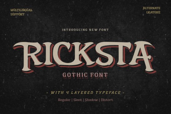 Ricksta Font: A Gothic Serif for Strong Brand Typography