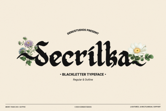 Secrilka Blackletter Typeface: A Bold Choice for Brand Campaigns