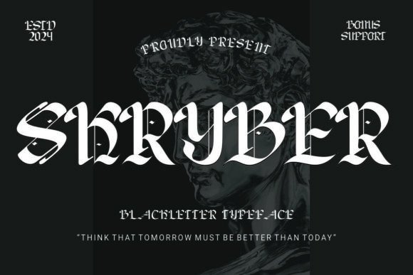 Skryber Font: A Gothic Typeface for Bold Branding